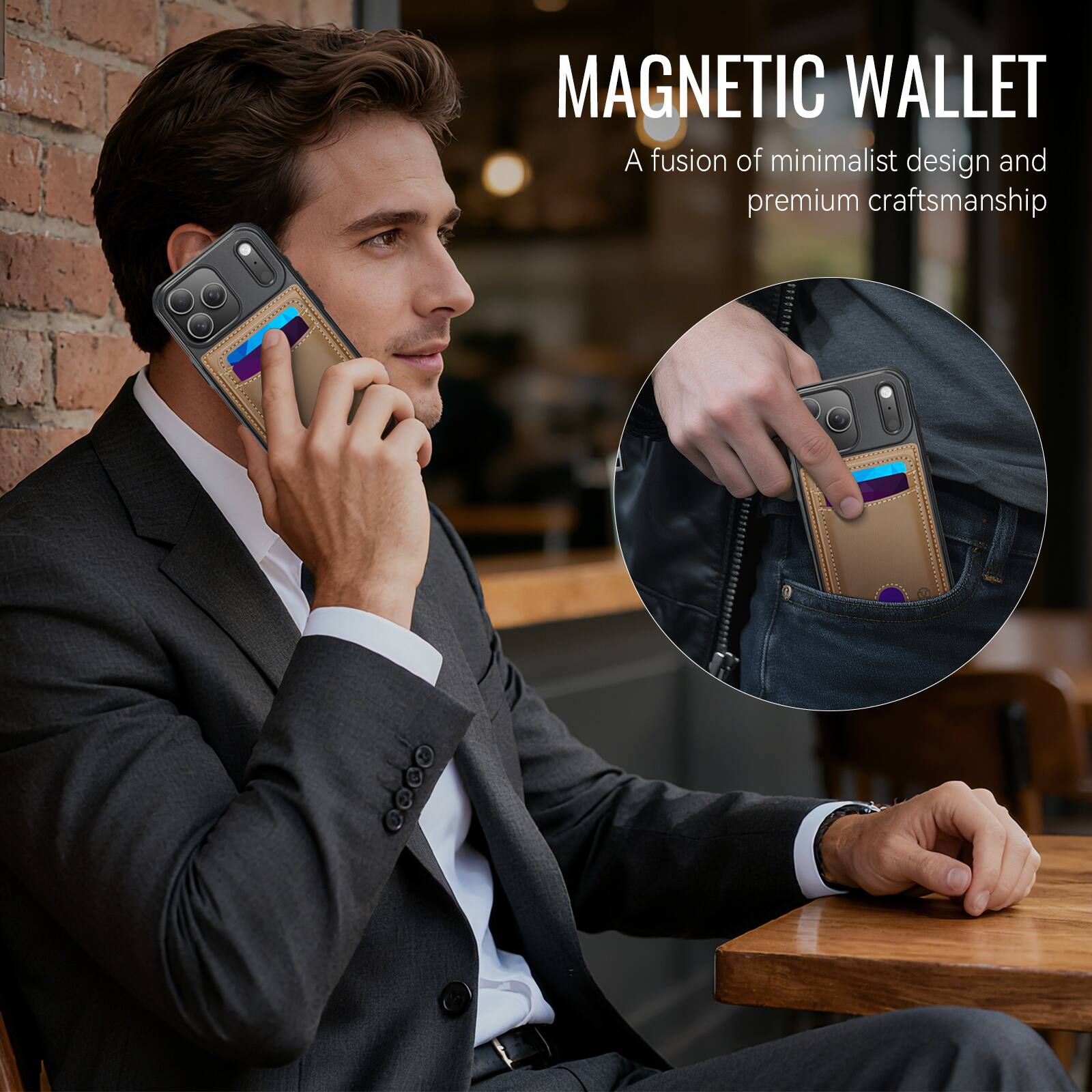 MAGNETIC WALLET  
A fusion of minimalist design and premium craftsmanship