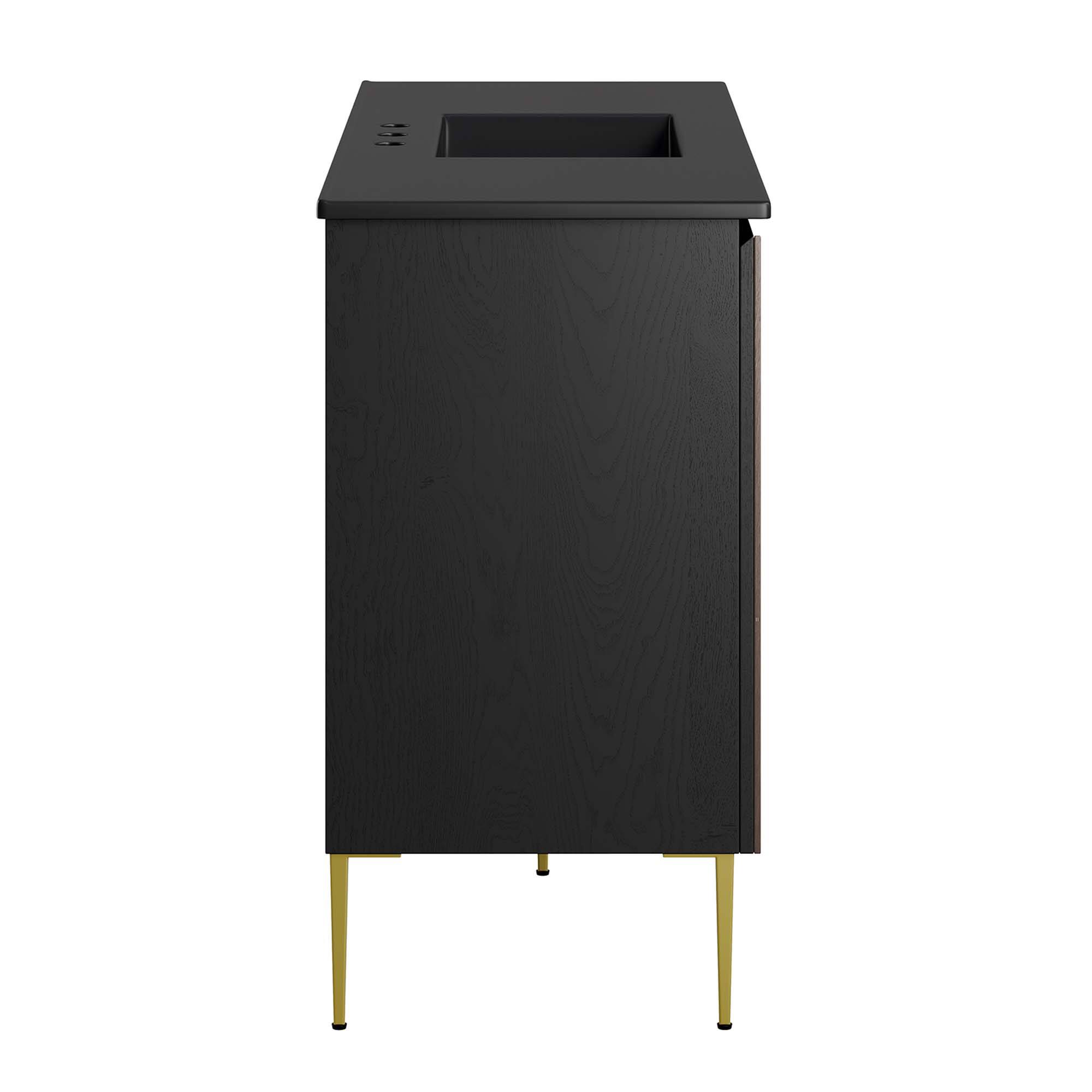 Alt View 2. Modway - Alchemist Bathroom Cabinet Basin Not Included by Modway - Black Black.