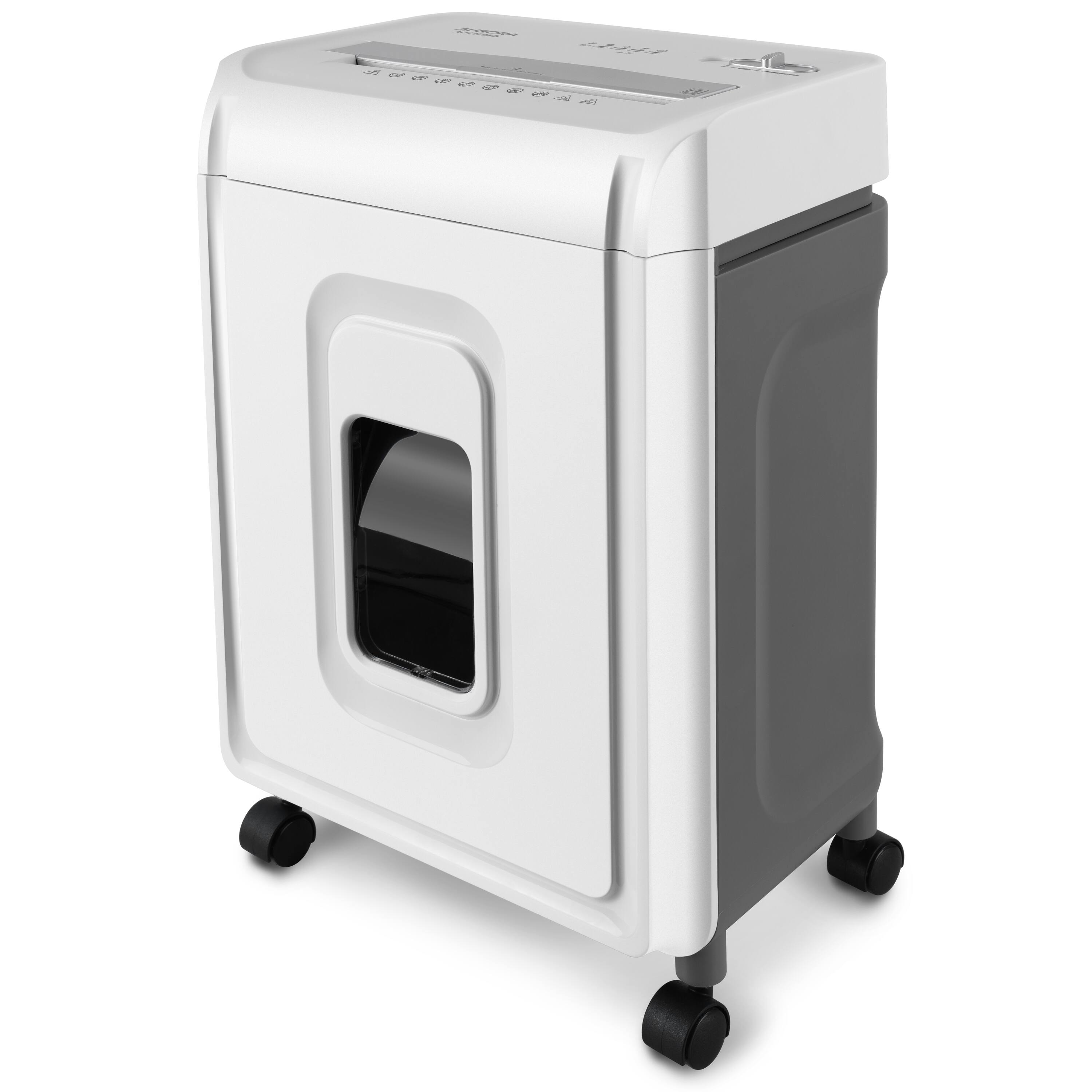 Angle. Aurora - Aurora AU1270XB Professional Grade 12-Sheet security P-4 Cross-Cut Paper and Credit Card/ 20 Minutes Run Time - White/Gray.