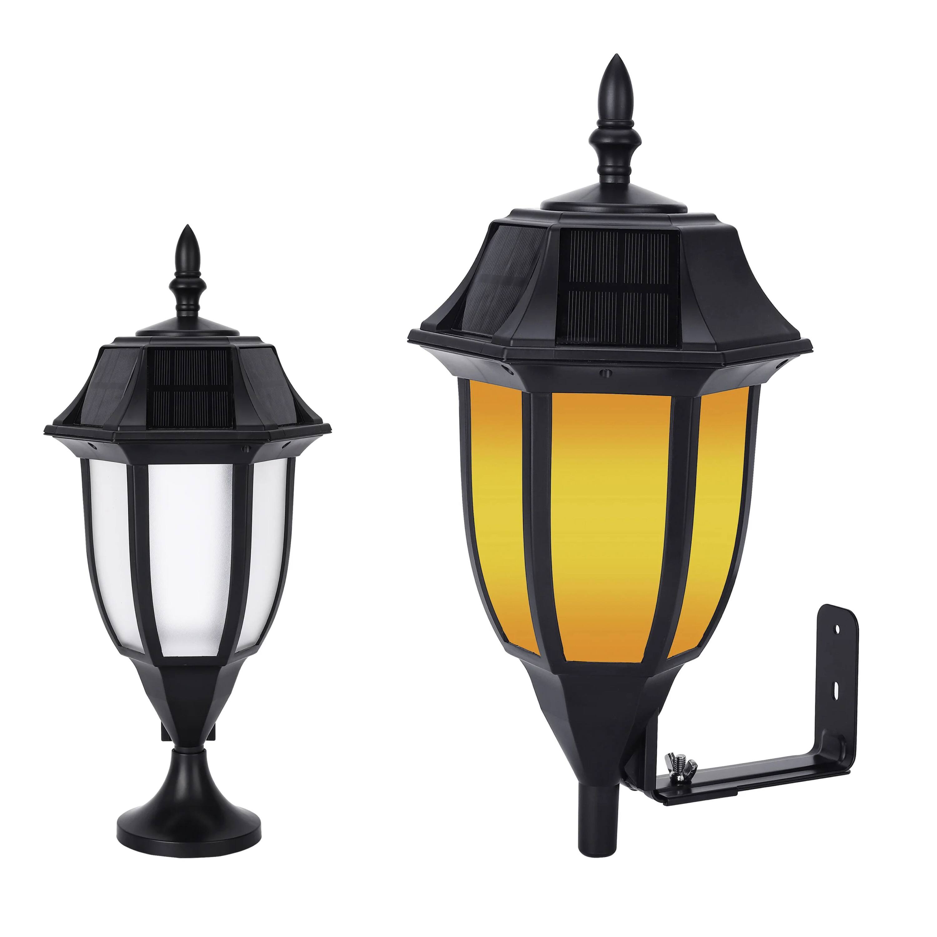 Alt View 7. Techko Maid - Solar Classic Wall Light with Wall Mount (Dual Lighting Modes) - Black.
