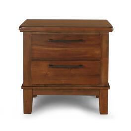 New Classic Furniture - Furniture Cagney Solid Wood 2-Drawer Nightstand in Chestnut - Brown
