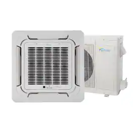 Senville - 9,000 BTU Ceiling Cassette Mini Split Air Conditioner and Heat Pump - White