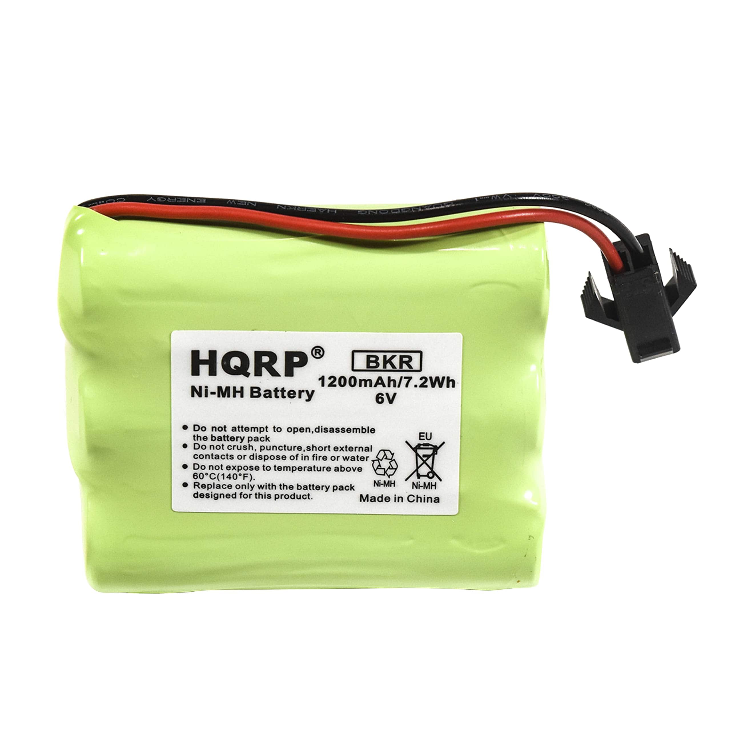 HQRP - 6V Battery SM-2P Plug for Harbor Frieght Solar Light, Sunforce 80-Led-Solar Motion Light, SolarSecurity-Outdoor