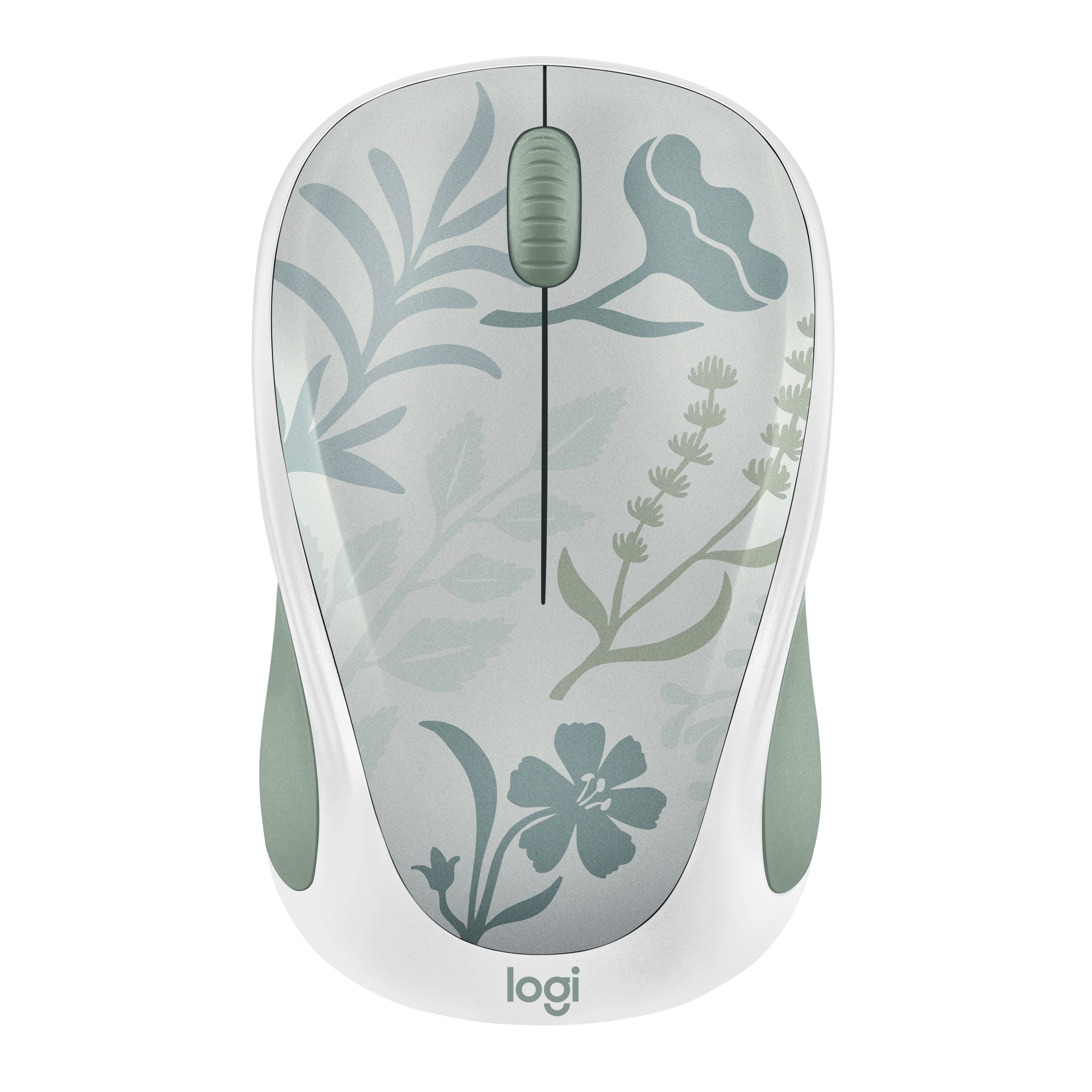 Logitech - Design Mouse Limited Edition Wireless Optical 3-button Mouse with Broad Compatibility - Wireless - Misty Garden