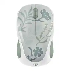 Front. Logitech - Design Mouse Limited Edition Wireless Optical 3-button Mouse with Broad Compatibility - Misty Garden.