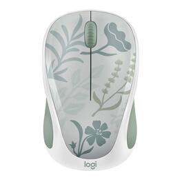 Logitech - Design Mouse Limited Edition Wireless Optical 3-button Mouse with Broad Compatibility - Wireless - Misty Garden