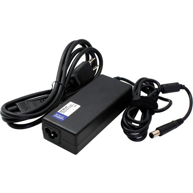 AddOn - Dell 332-1831 Compatible 65W 19.5V at 3.34A Black 7.4 mm x 5.0 mm Laptop Power Adapter and Cable - 65 W - 19.5 V - Black
