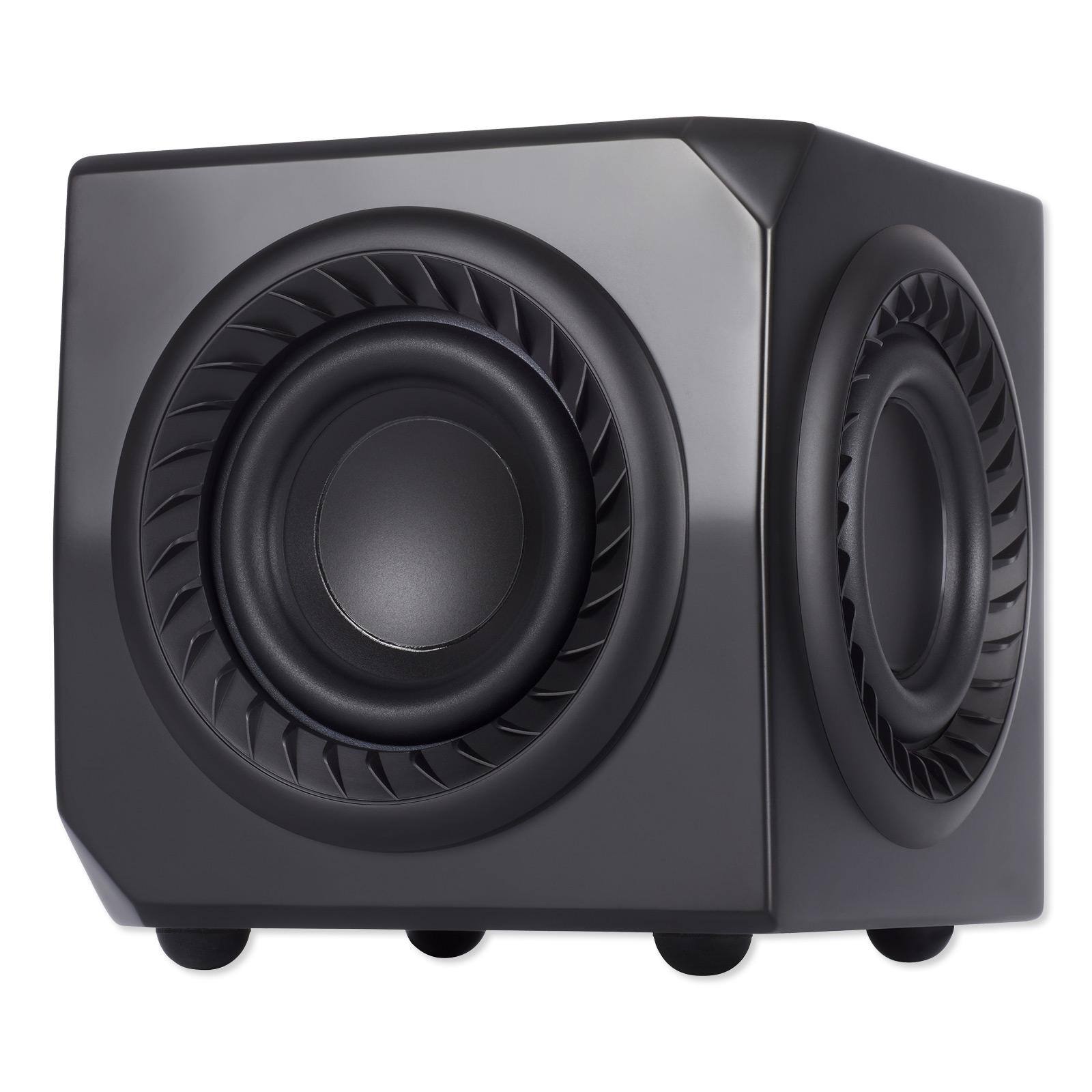 Front. Lithe Audio - Wireless Wi-Fi Micro Sub Woofer - Black.