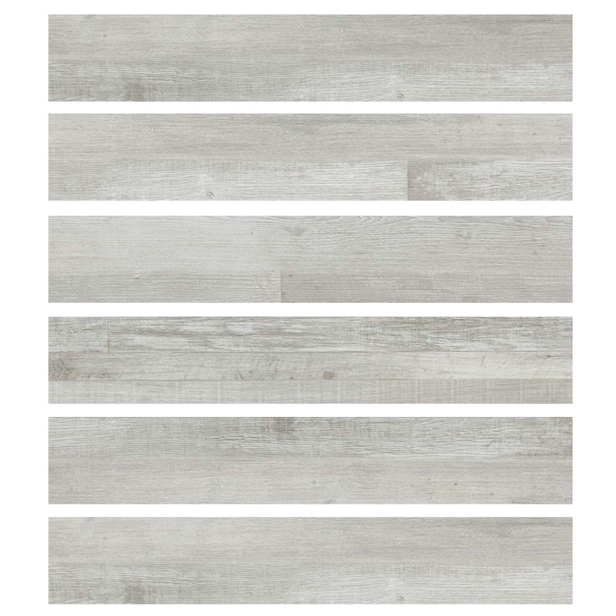 APRILSOUL - 30PCS 12 MIL 6x36x2mm Vinyl Peel and Stick Flooring Tile Water Resistant - Gray