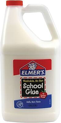 ELMER'S  
Washable, No Run School Glue  
with Fresh Brand  
Safe, Non-Toxic  
AP  
1 GALLON