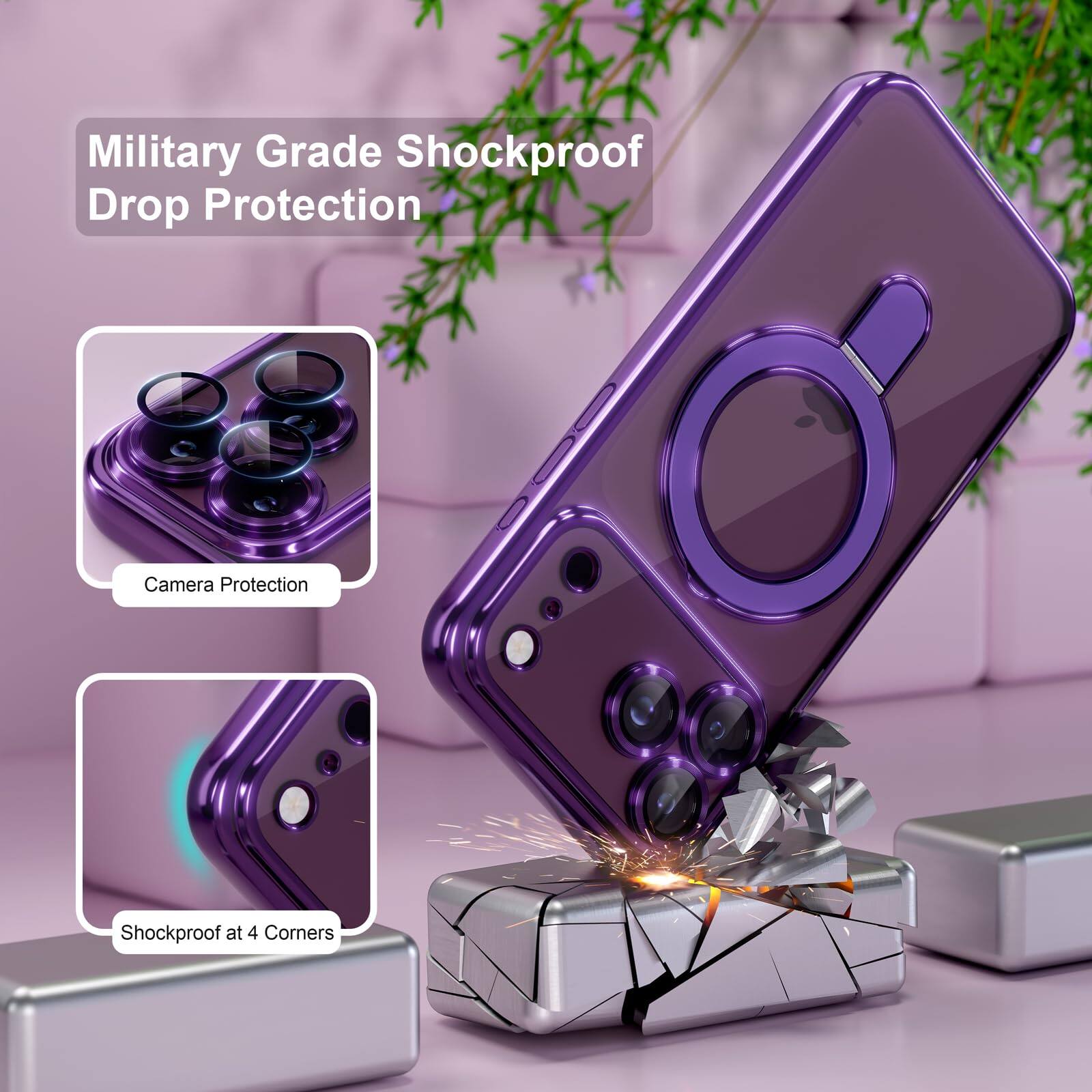 Military Grade Shockproof Drop Protection  
Camera Protection  
Shockproof at 4 Corners