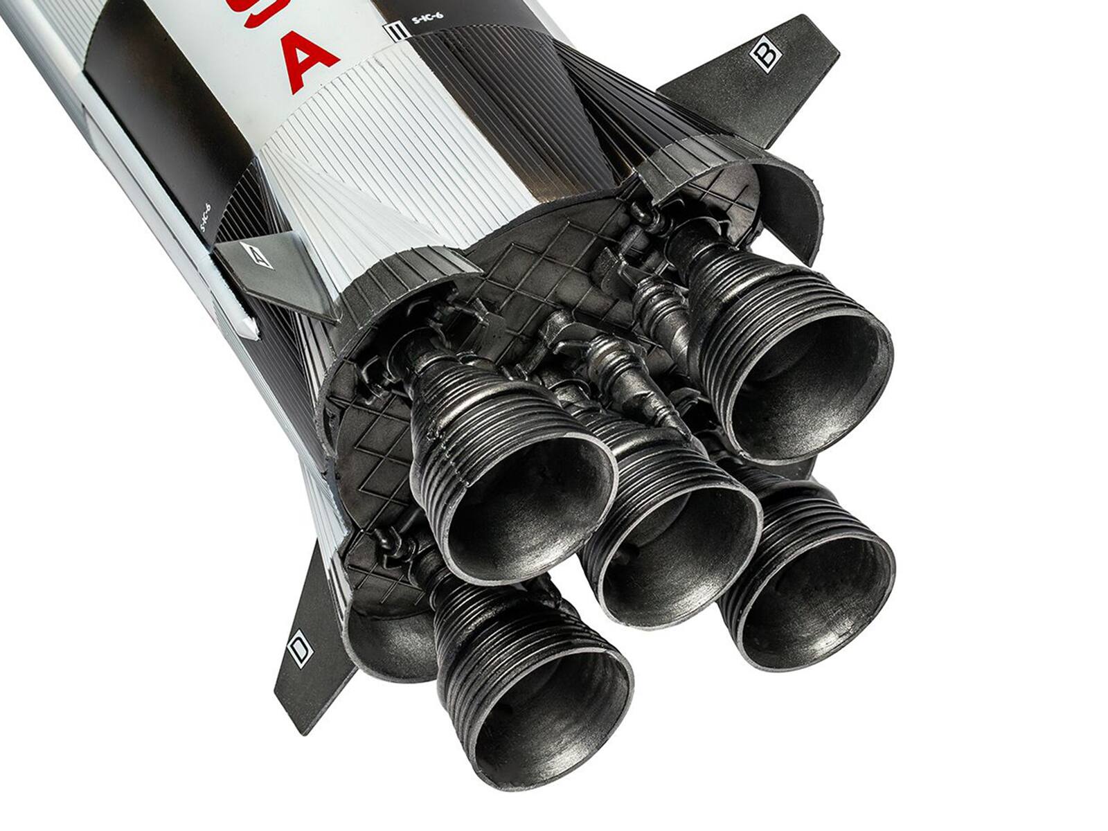 Alt View 1. Airfix - Level 3 Model Kit NASA Saturn V Rocket Gift Set 1/144 Plastic Model Kit by Airfix - Multicolor.