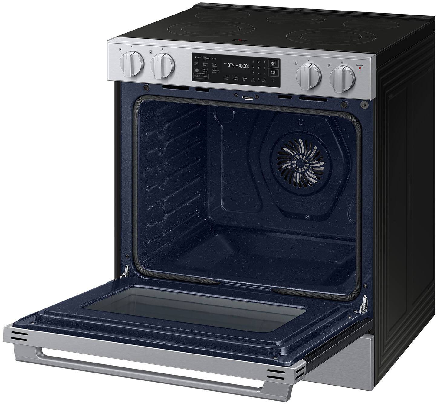 Alt View 24. Samsung - 6.3 cu. ft. Bespoke Smart Slide-In Electric Range with No Preheat Air Fry Max - Fingerprint Resistant Stainless Steel.