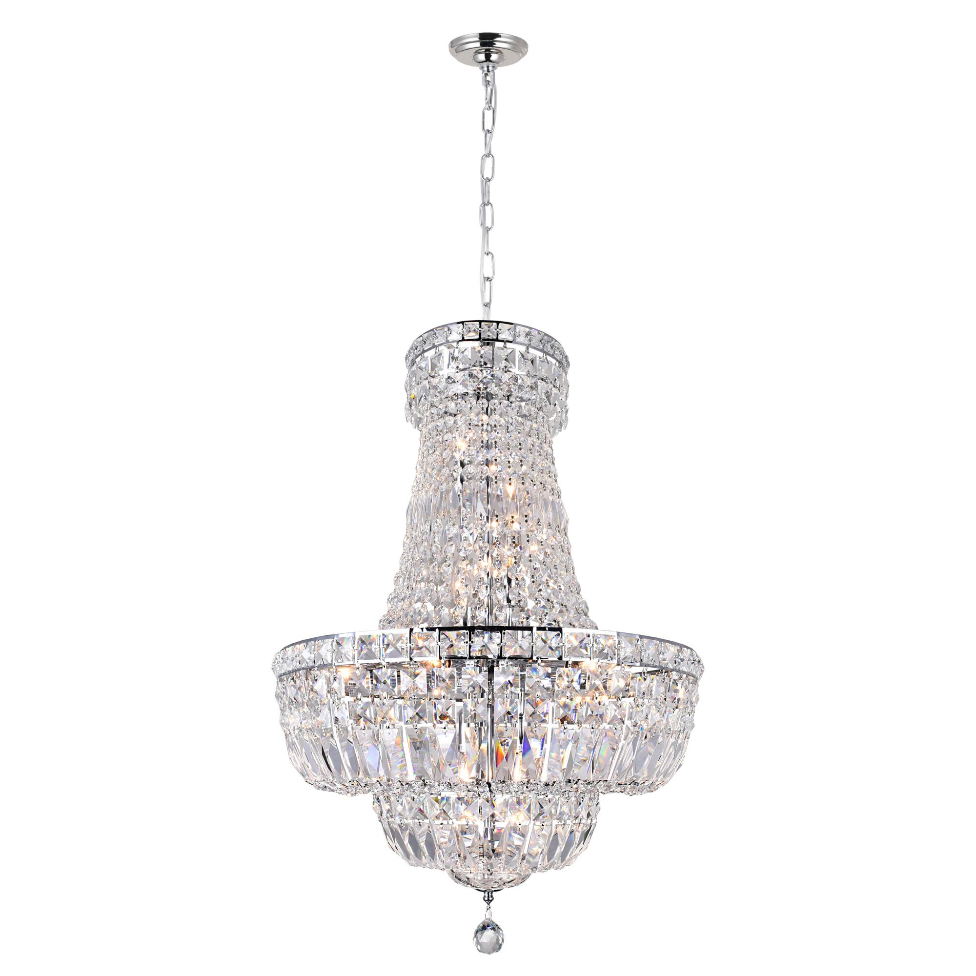 CWI Lighting - Stefania 13 Light Down Chandelier With Finish - Chrome