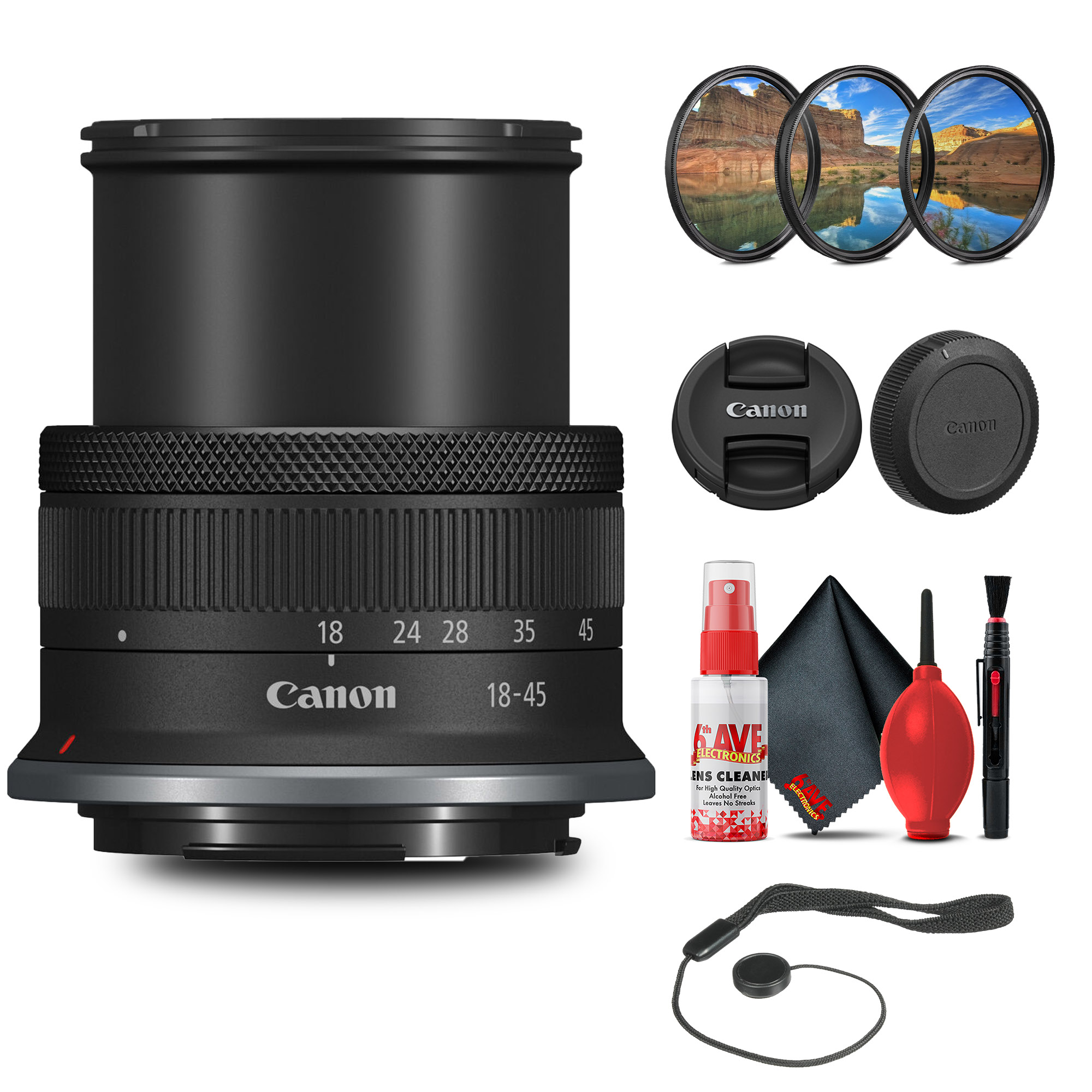 Canon RF S 18 45mm f⁄4.5 6.3 IS STM Lens with 64GB Extreme Pro