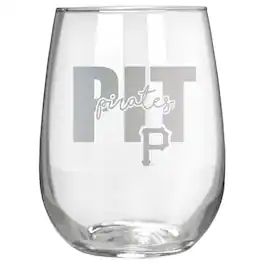 Great American Products - Pittsburgh Pirates Etched 17oz. City Stemless Wine Glass - Multicolor