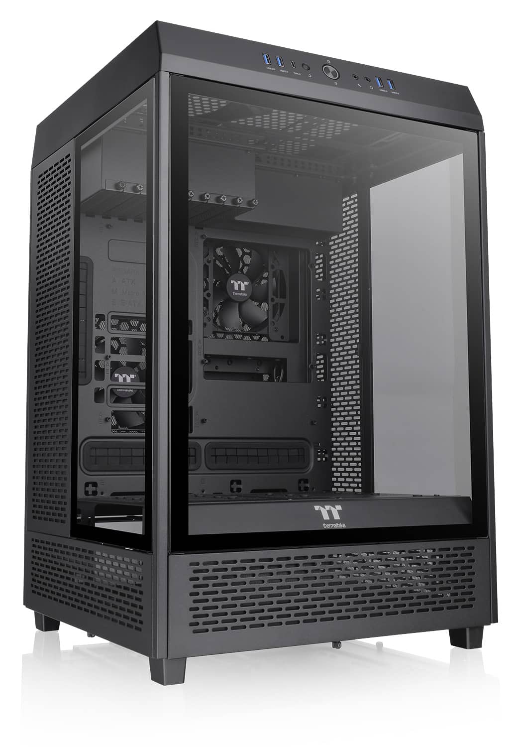 Thermaltake - The Tower 500 Mid Tower PC Case - Black - Front_Zoom