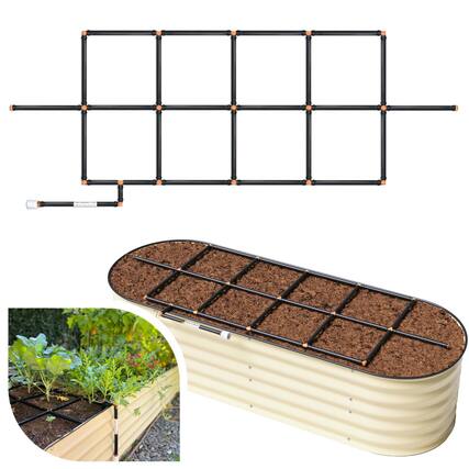 Front. JETRANSPORT - The Garden Grid | Pre-assembled Bed Watering System - Waters Every Plant Evenly 2-minute Setup Hassle-free De - 2x6 Cornerless.