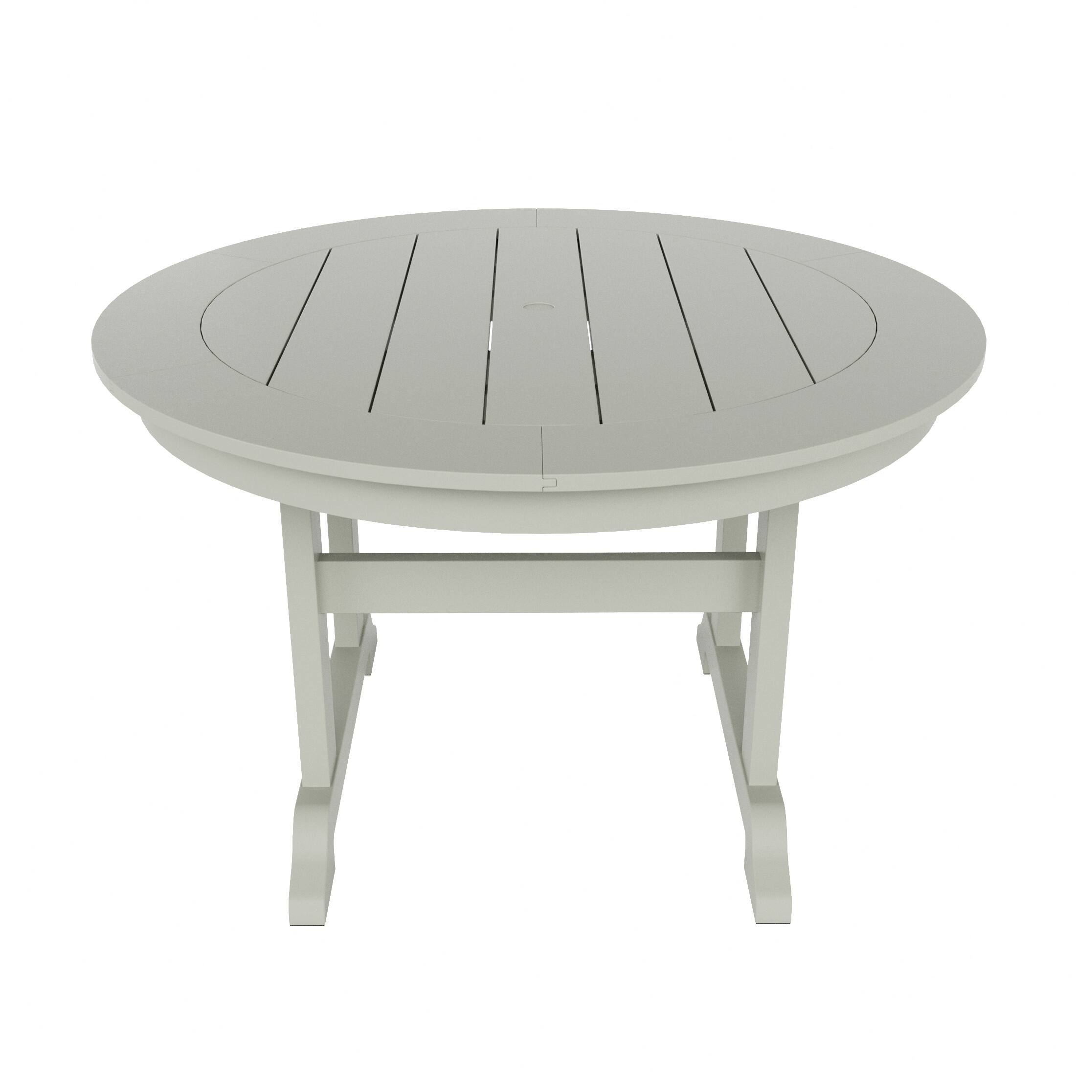 Left. WestinTrends - WestinTrends Malibu 47" Outdoor Patio Round Dining Table - Sand.