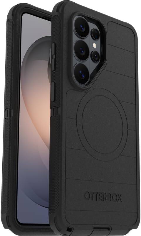 Alt View 3. OtterBox - OtterBox Galaxy S26 Ultra (Only) - Defender Series Case with Magnets - Holster Clip Included - Rugged & Durable - Black.