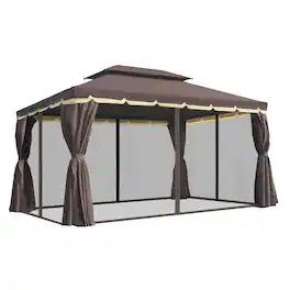 Outsunny - Patio Gazebo - Coffee