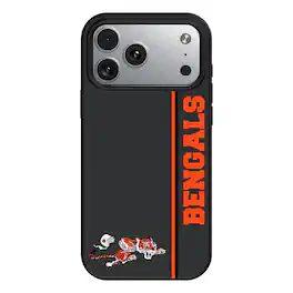 Keyscaper - NFL - Cincinnati Bengals Throwback Logo iPhone Magnetic Bump Case - 15 - Black