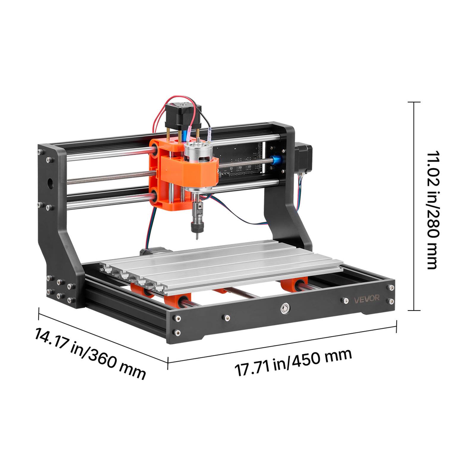 11.02 in/280 mm  
14.17 in/360 mm  
17.71 in/450 mm