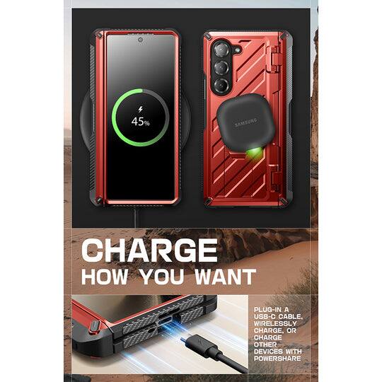 CHARGE HOW YOU WANT

45% SAMSUNG

PLUG-IN A USB-C CABLE, WIRELESSLY CHARGE, OR CHARGE OTHER DEVICES WITH POWERSHARE