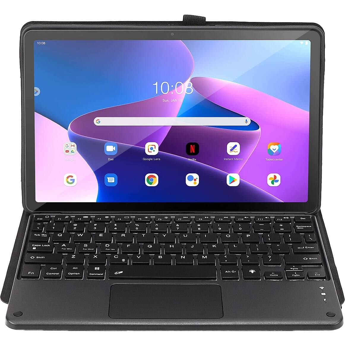 Alt View 13. SaharaCase - Keyboard Folio Case for Lenovo Tab M10 Plus (3rd Gen) - Black.