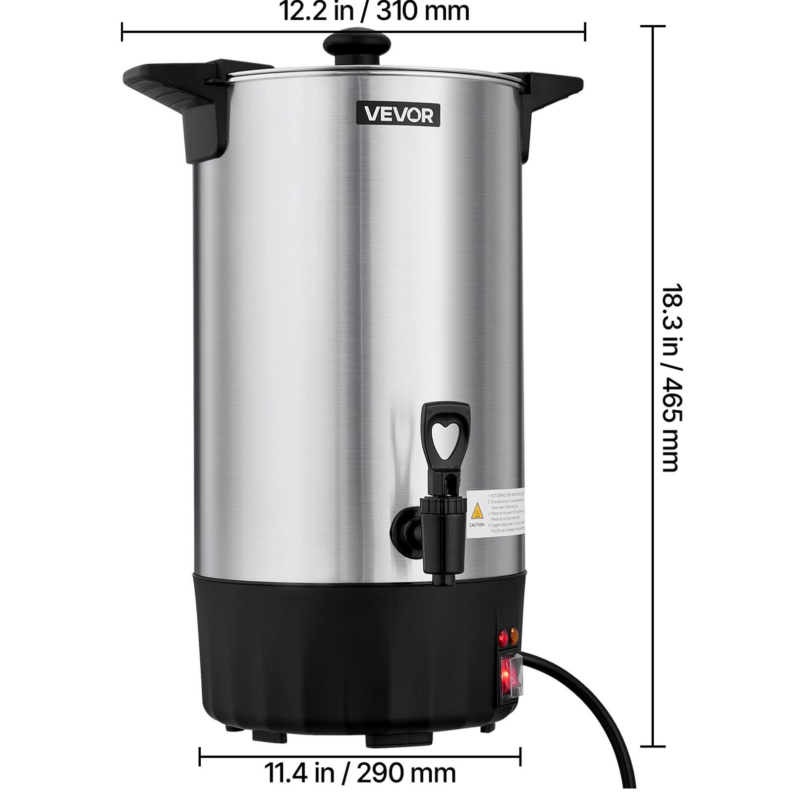 12.2 in / 310 mm  
18.3 in / 465 mm  
11.4 in / 290 mm