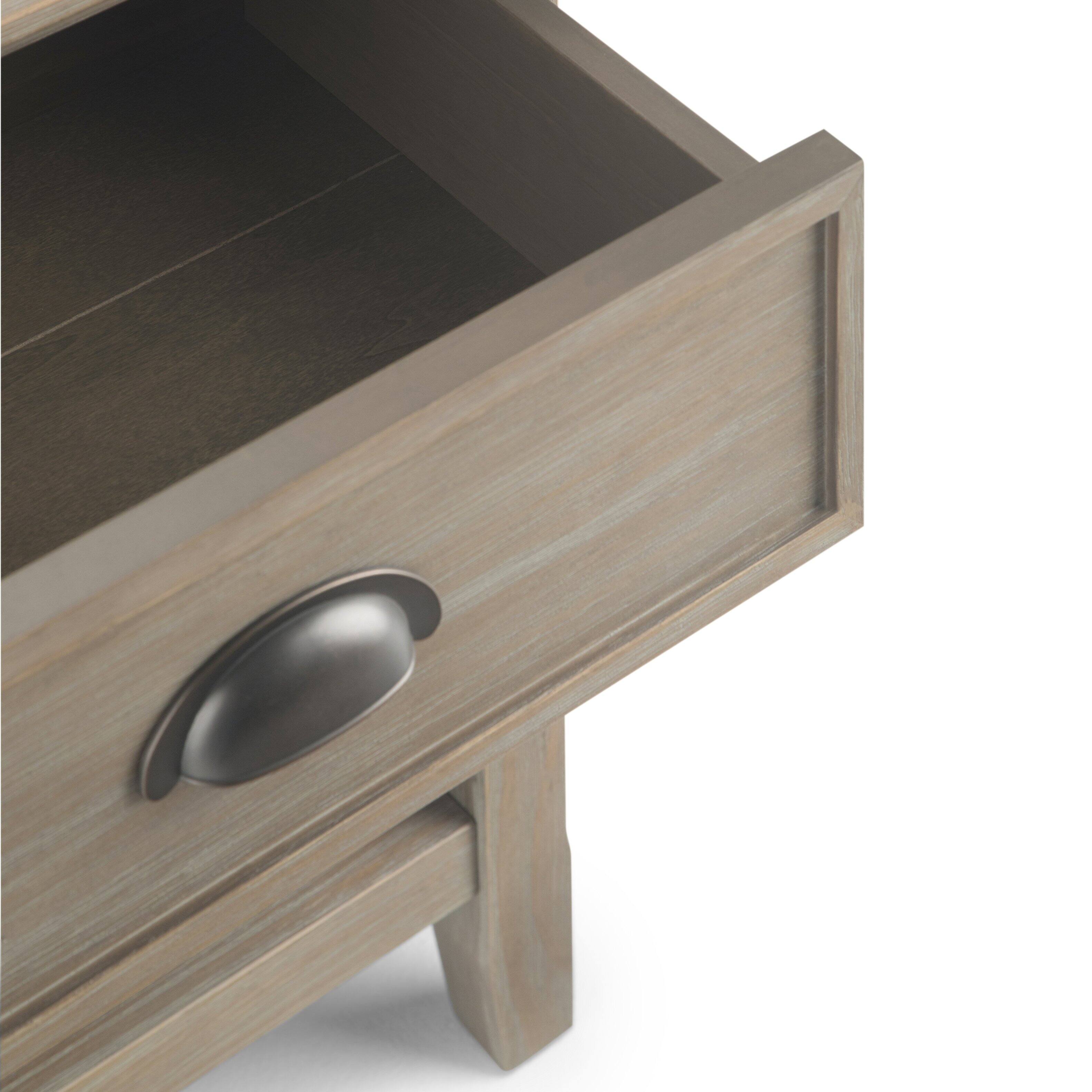 Alt View 14. Simpli Home - Acadian Bedside Table - Distressed Grey.