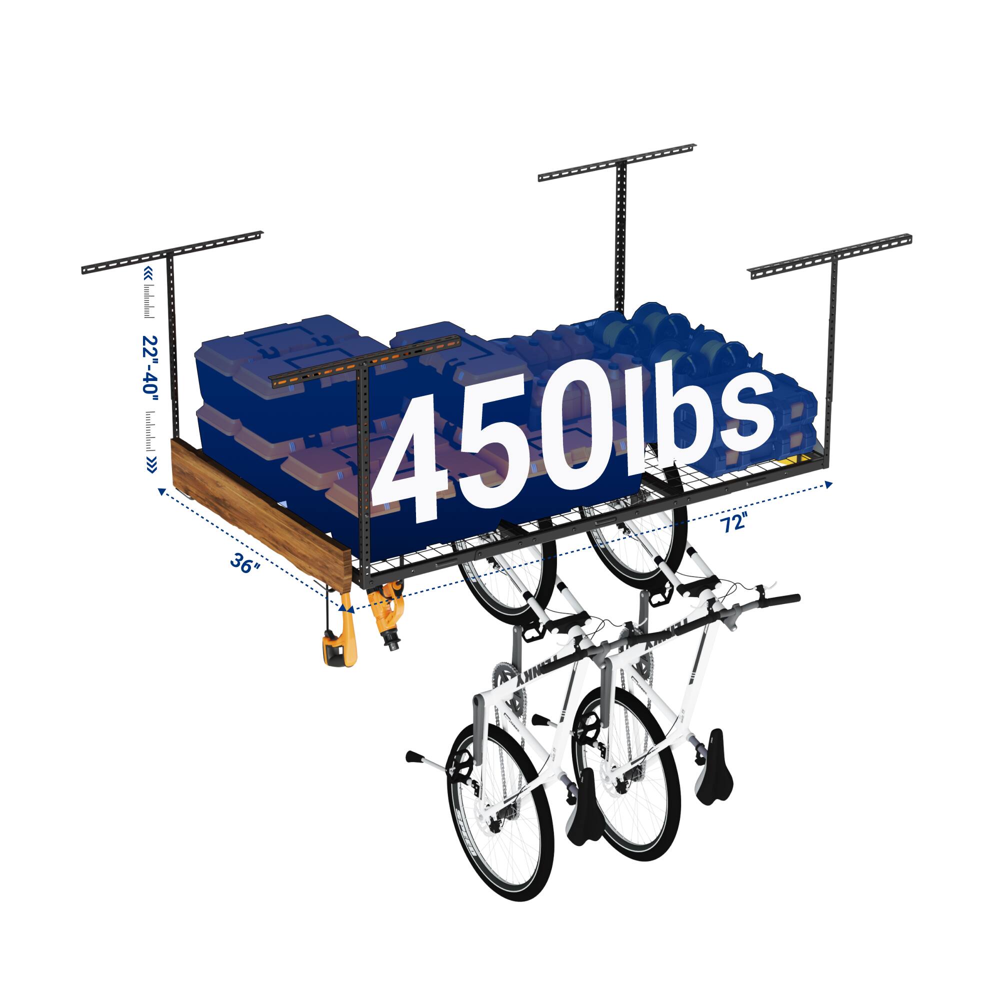 E 22-40" E < 450lbs B 72" 36"