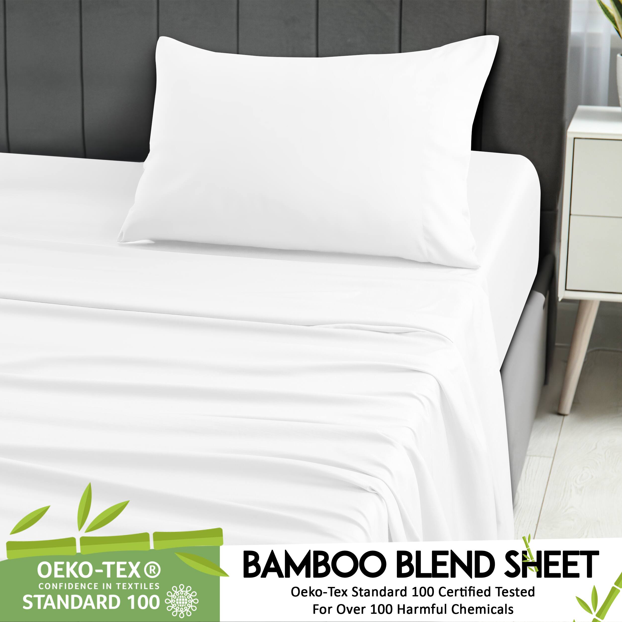 Oeko-Tex Standard 100 Certified  
BAMBOO BLEND SHEET  
Tested For Over 100 Harmful Chemicals
