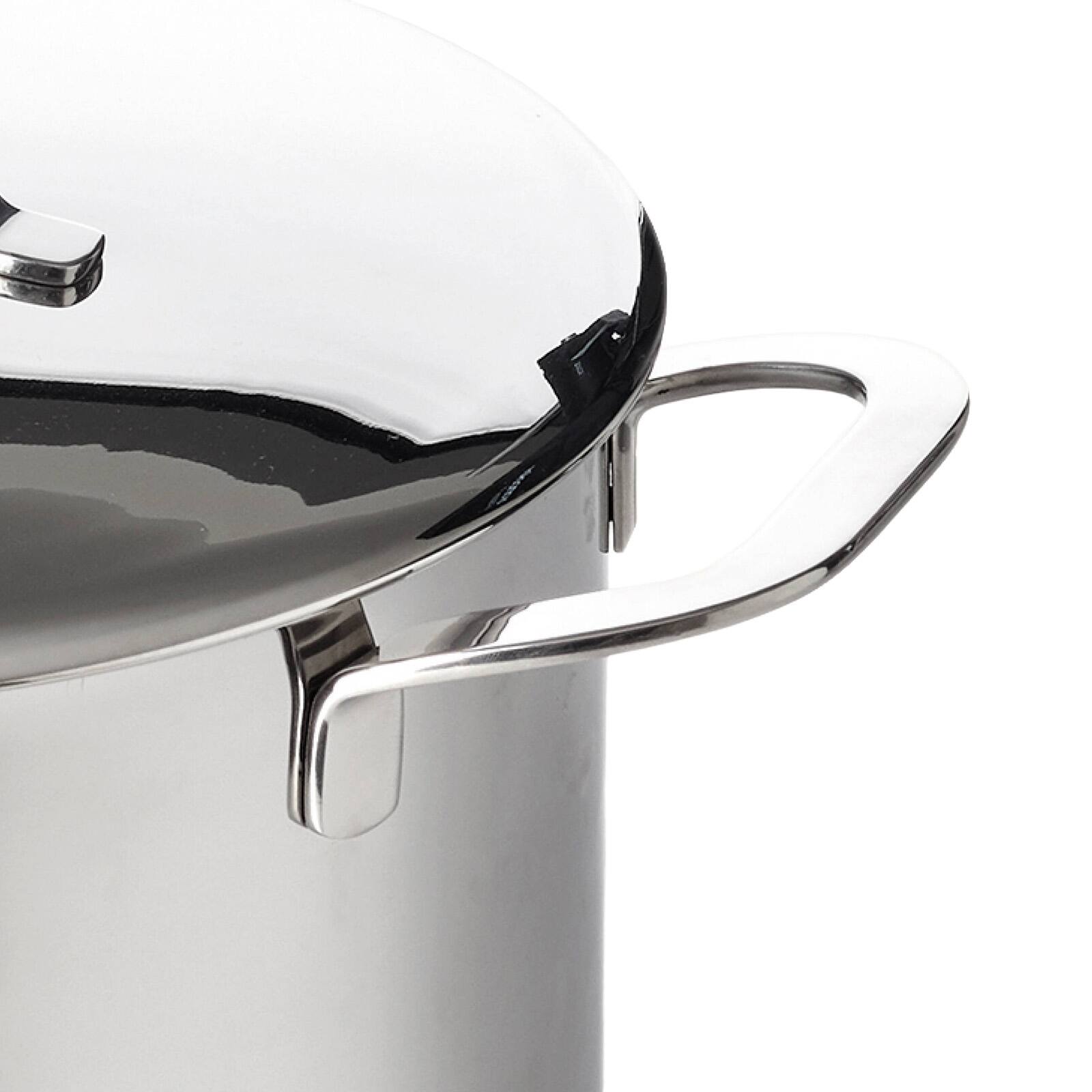 Alt View 1. Alva - Alva Maestro 8-Quart Stainless Steel Stock Pot - Lasered Engrave Measurement, Oven Safe - Silver.