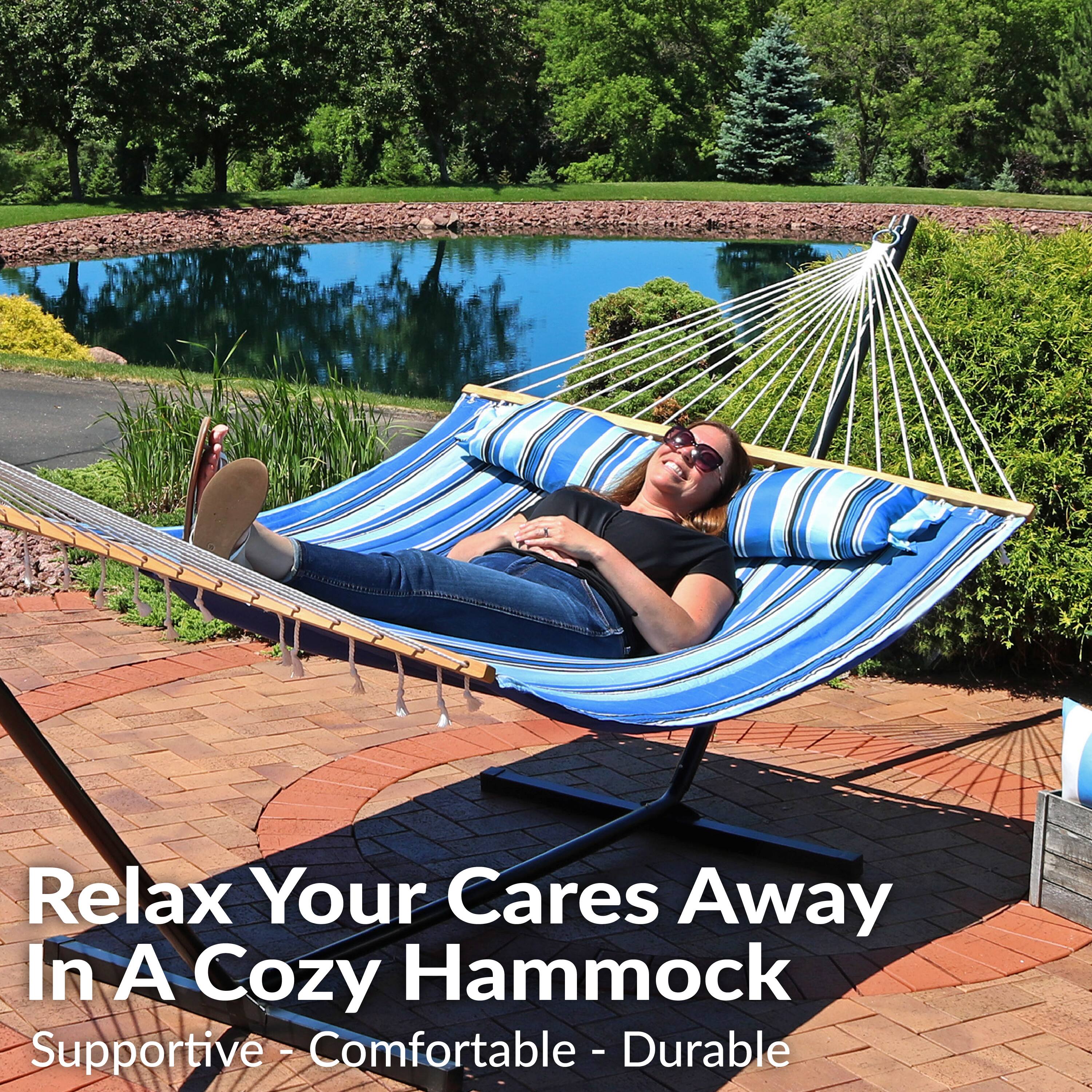 Relax Your Cares Away In A Cozy Hammock  
Supportive - Comfortable - Durable