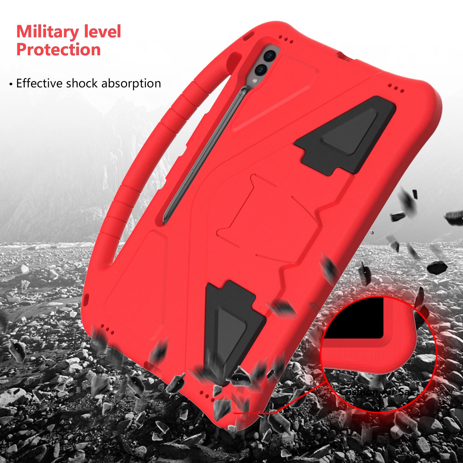 Military level Protection  
- Effective shock absorption