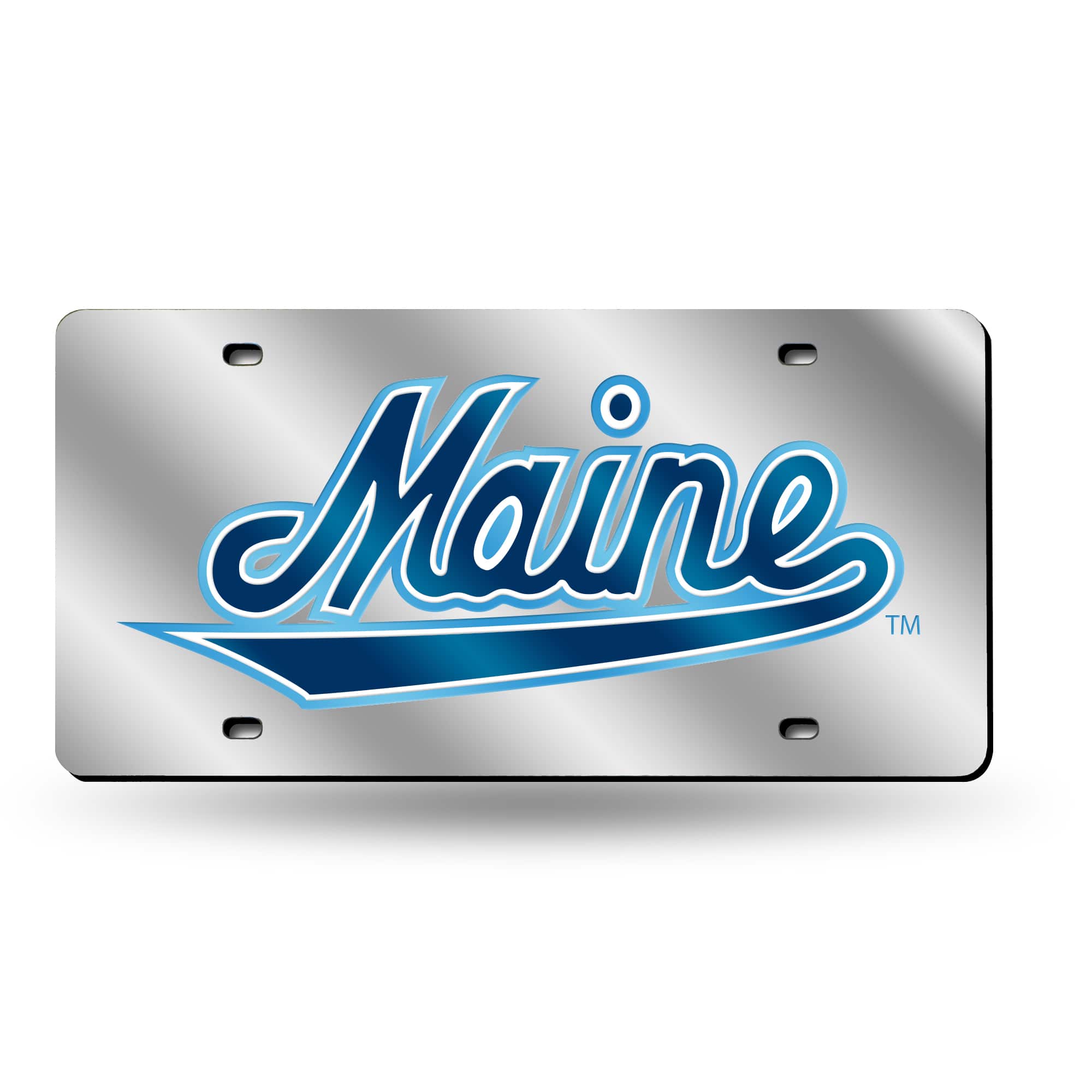 Rico Industries - Maine Bears Mirrored Laser Cut License Plate Laser Tag - Multi