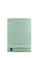 Front. Unique Appliances - 24" Classic Retro Panel Ready Top Control Dishwasher, 42 dBa - Summer Mint Green.