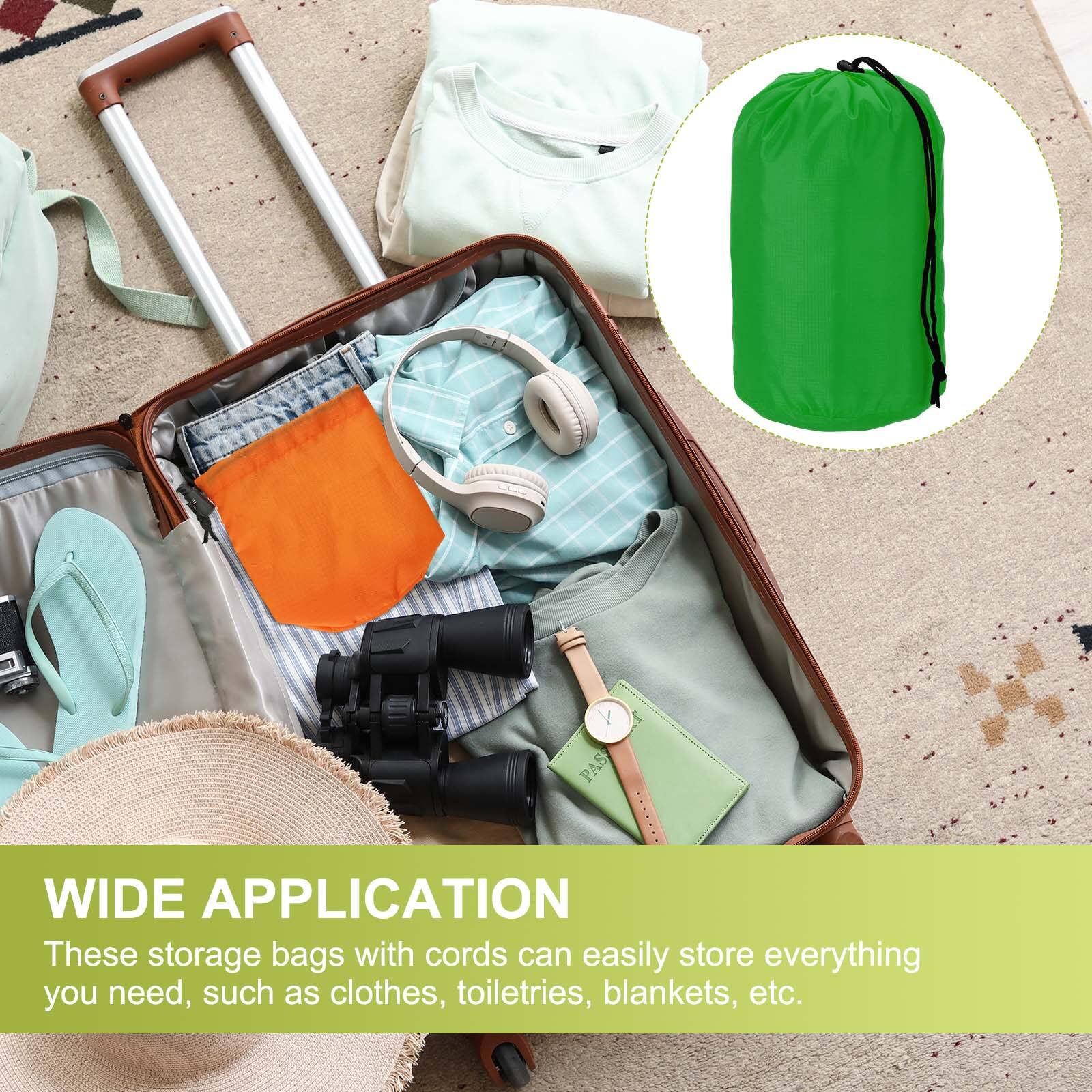 WIDE APPLICATION

These storage bags with cords can easily store everything you need, such as clothes, toiletries, blankets, etc.