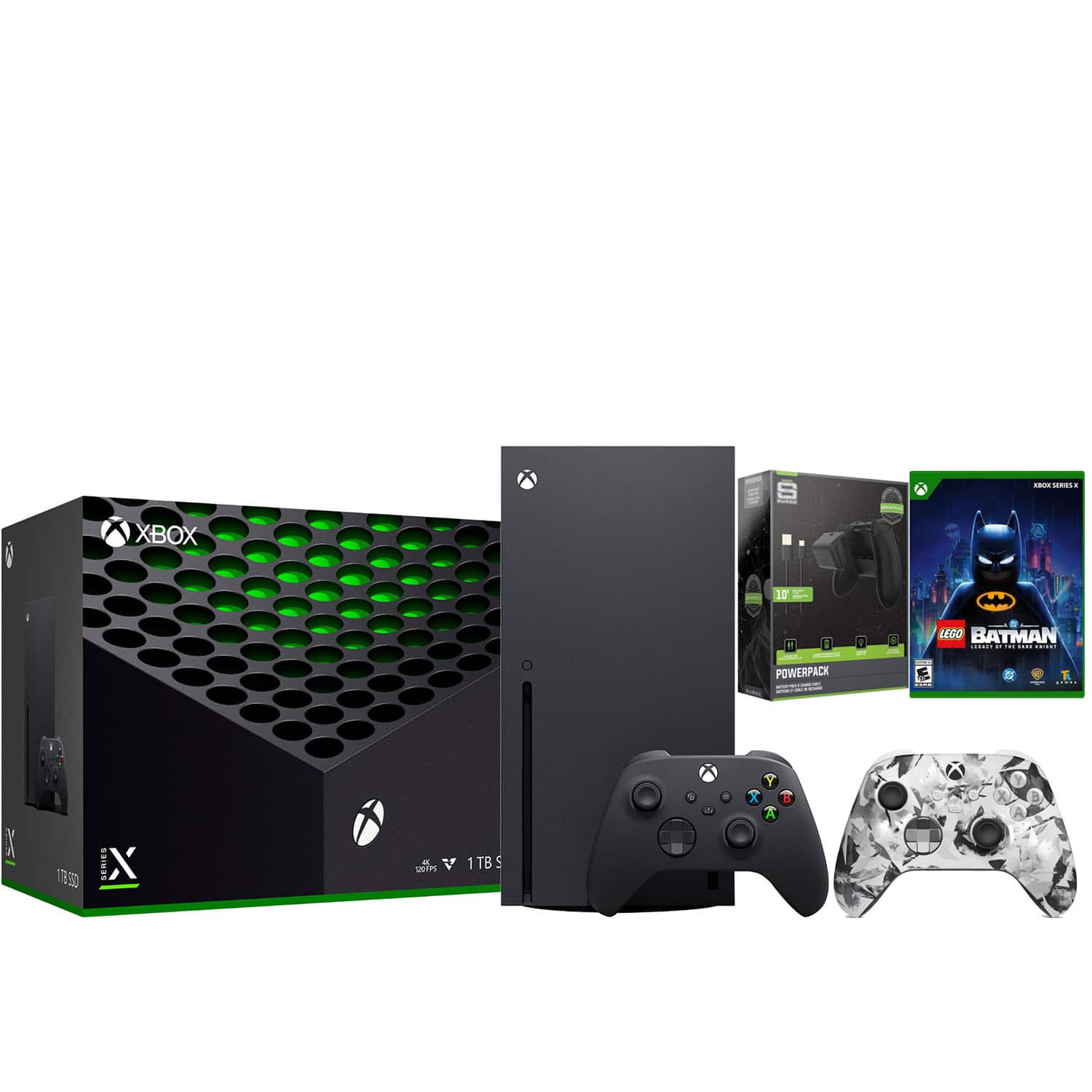 Xbox Series X 1TB Disc Console with LEGO Batman, Extra Controller and Battery Pack Bundle