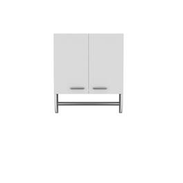 TuHome - Optim Medicine Cabinet With Towel Holder Wide Medice Cabinet Organizer With Two Interior Shelves And Tower Holder - White