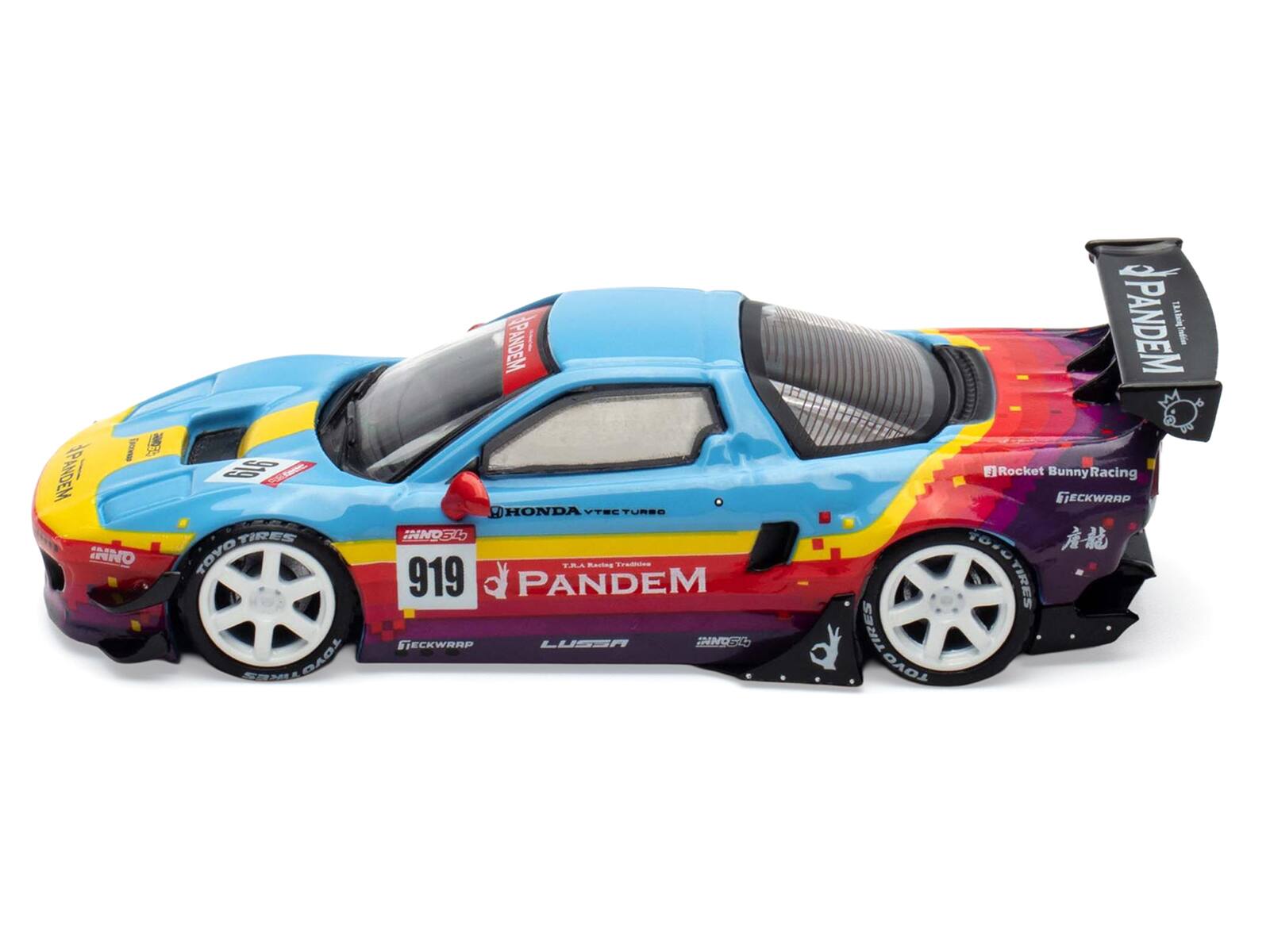 PANDEM INNO 606  
TIRES TOYO MS SAOL  
PANDEM HONDA VTEC TURBO  
919  
PANDEM  
Rocket Bunny Racing  
FIECKWRAP  
LUSSA  
STECKWRAP