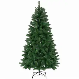 Sweetcrispy - Classic Spruce Hinged Artificial Christmas Tree w/ Foldable Base - Green