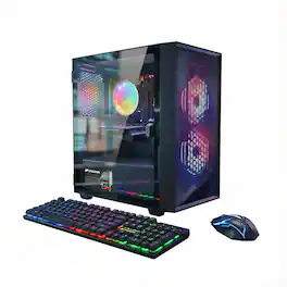 STGAubron - Gaming Desktop PC, Radeon RX 550 4G, Intel Core i5 up to 3.7GHz, 16G RAM, 512G SSD, WiFi 6, BT 5.3, Win11H - Black