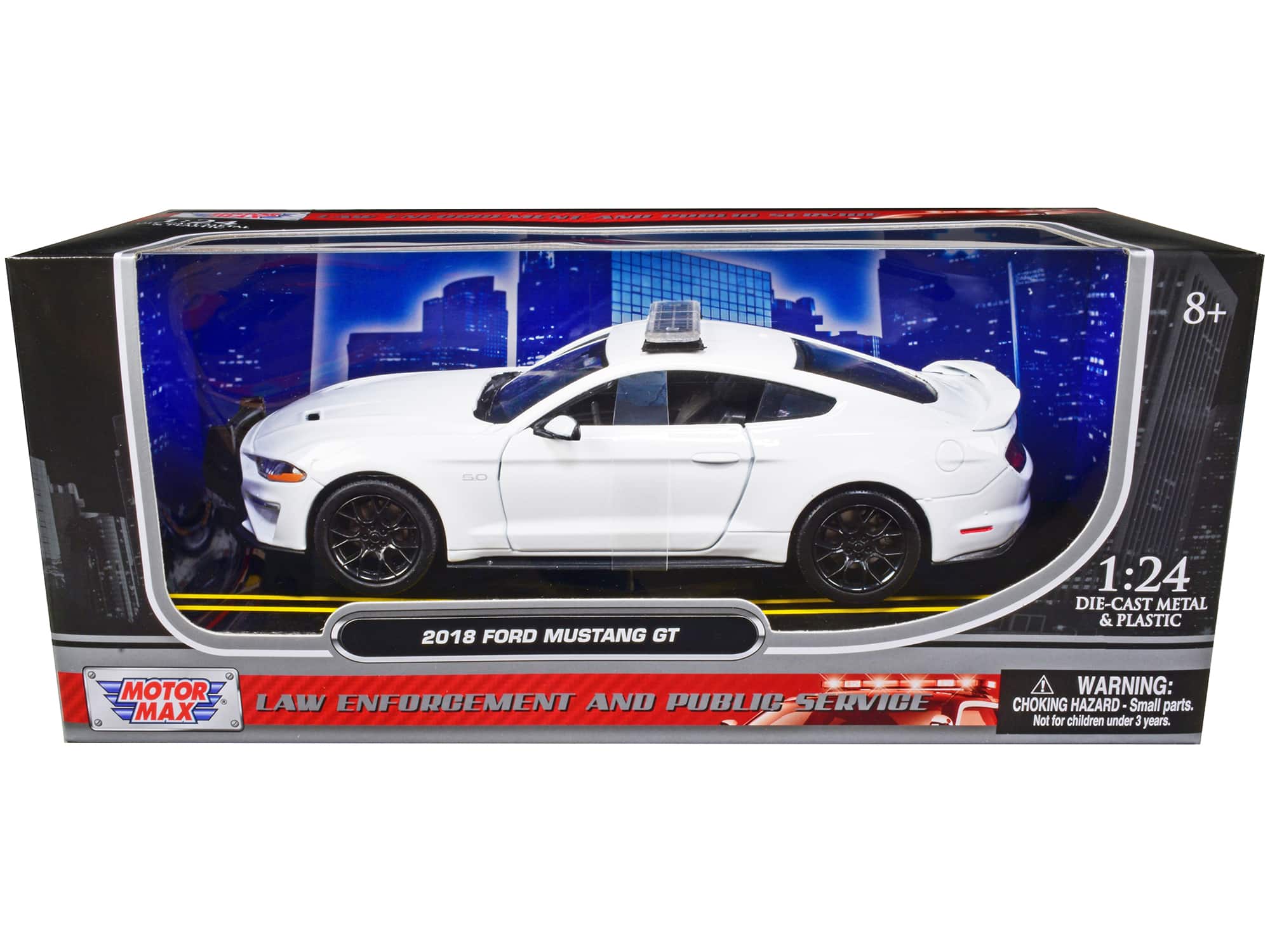 "2018 Ford Mustang GT Police Car Unmarked Plain White ""Law Enforcement and Public Service"" 1/24 Model Car by Motormax" price history on PriceWatchPro