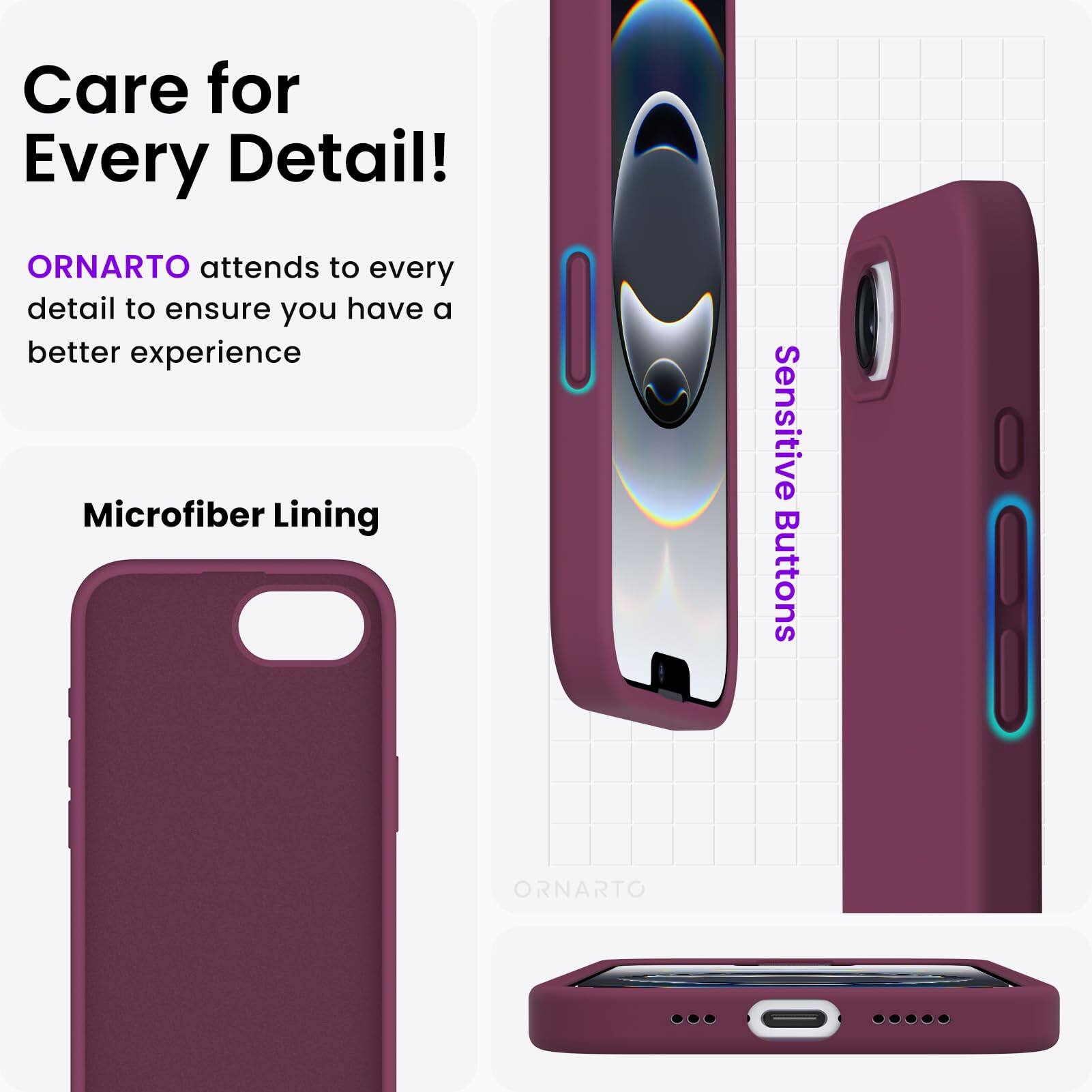 Care for Every Detail! ORNARTO attends to every detail to ensure you have a better experience. Microfiber Lining, Sensitive Buttons. ORNARTO.