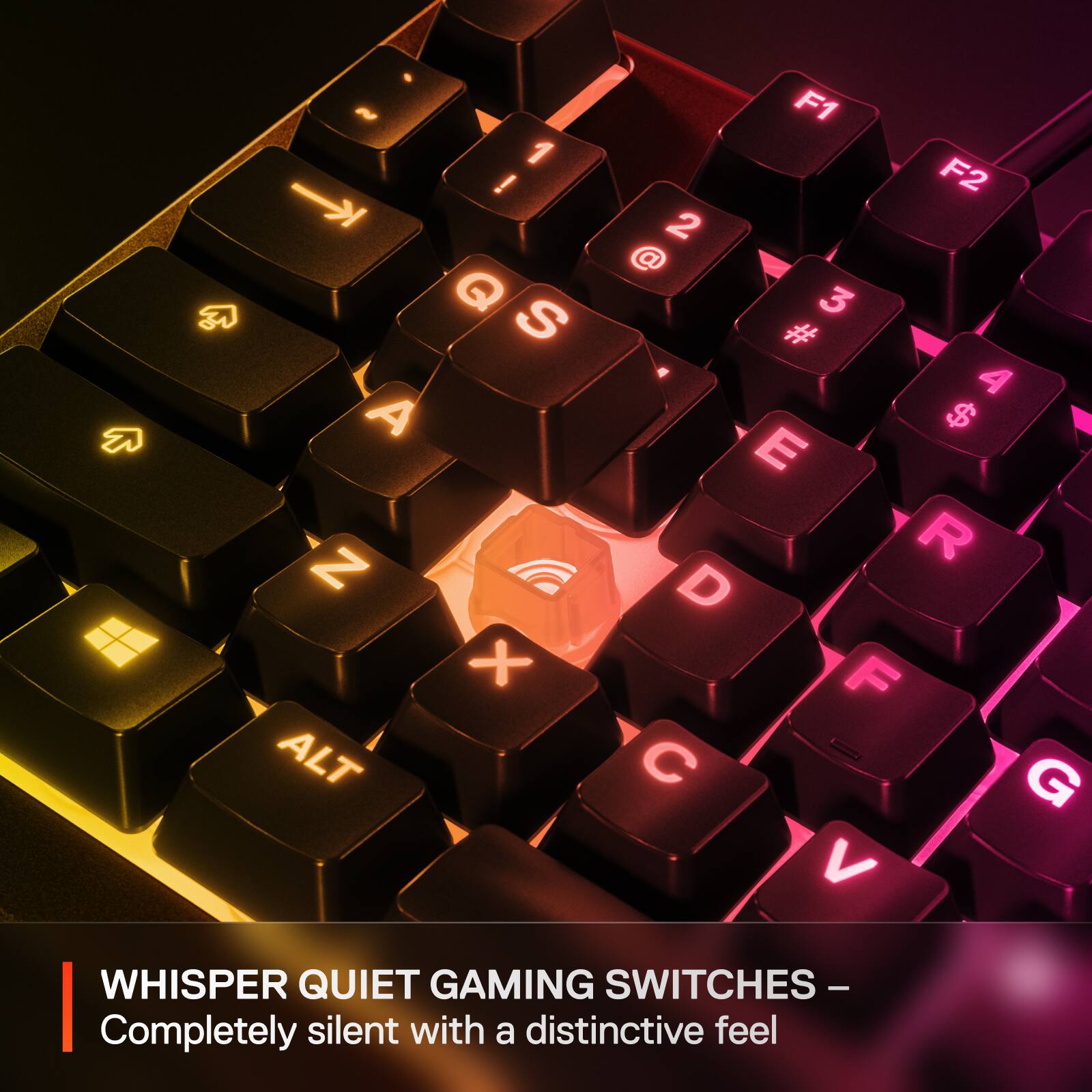 Whisper Quiet Gaming Switches - Completely silent with a distinctive feel.