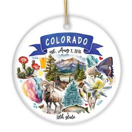 OrnamentallyYou - Artistic Colorado State Themes and Landmarks Christmas Ornament - Multi-colored