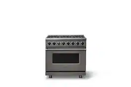 Viking - 36"W. 7Series 5.6 Cu. Ft. Dual Fuel LP Self-Clean 6 Burner Range-Damascus Gray - Damascus Gray