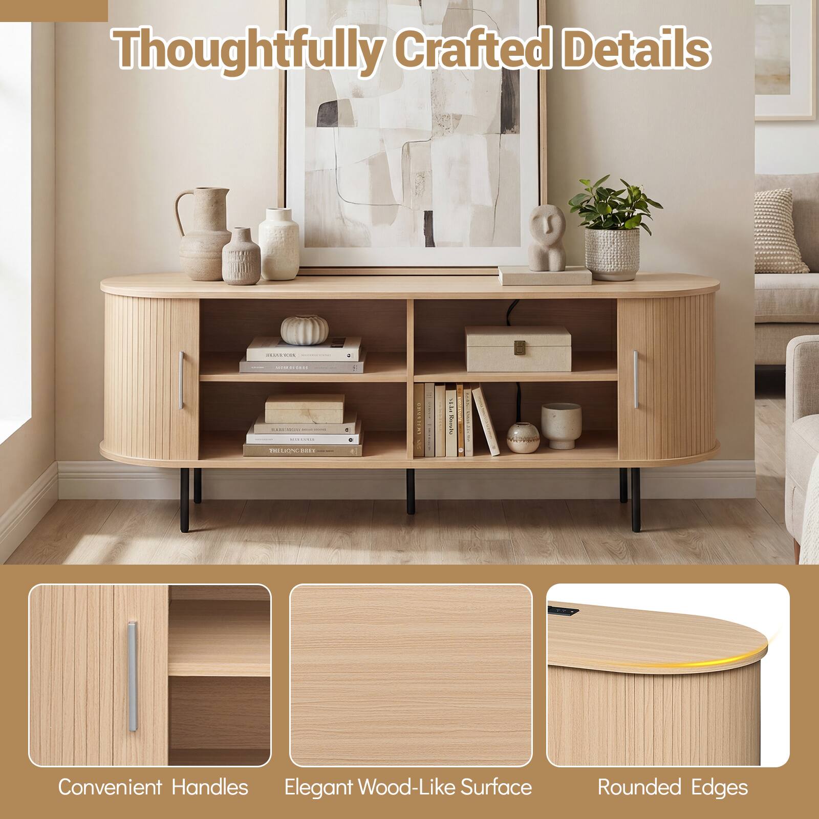 Thoughtfully Crafted Details

BRANKWAY
NOTERN
MODERN THE LONG 2011
ORUS
%T.L. Rosato

Convenient Handles
Elegant Wood-Like Surface
Rounded Edges